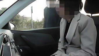 Amateur Husband Pleasures Wife In Public Car Park And Exposes Voyeur To Satisfaction - Misscreamy
