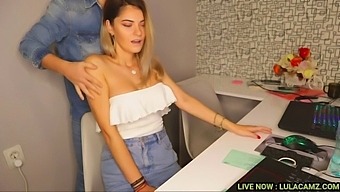 Office Seduction: Sexy Secretary Enjoys A Sensual Massage