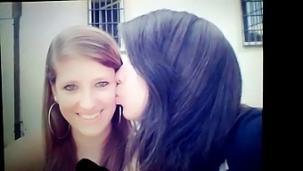 A Man Ejaculates During Lesbian Lovemaking Between Two Women