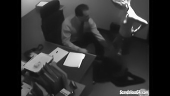Blonde Office Worker Gives Her Employer A Deep Throat Blowjob
