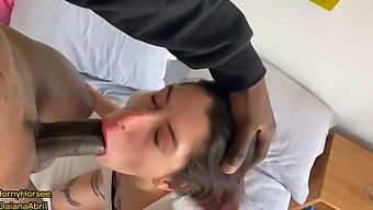 Interracial Threesome With A Skinny Latin Teen And Muscular Men