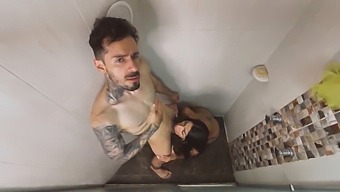 Kendra Romans, A Sensuous Transgender Woman Of Latin Descent, Joins In For A Refreshing Shower
