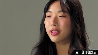 Intimate View Of Brunette Elle Lee'S Orgasmic Journey Through Solo Masturbation!