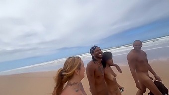 Steamy Encounter With Stunning Women On Nude Beach, Captured On Camera