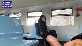 Public Train Adventure With A Kinky Stranger And A Messy Cumwalk